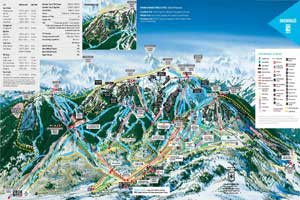 Pistenplan für Skigebiet Snowmass, Colorado, USA