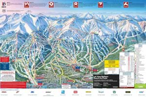 Pistenplan für Skigebiet Breckenridge, Colorado, USA