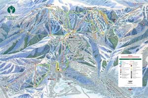 Pistenplan für Skigebiet Deer Valley, Utah, USA