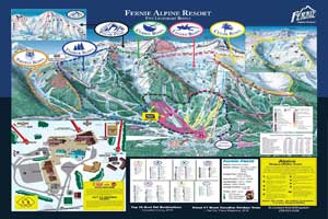 Pistenplan für Skigebiet Fernie, British Columbia, Kanada