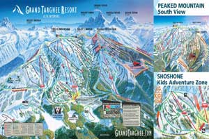 Pistenplan für Skigebiet Grand Targhee, Wyoming, USA