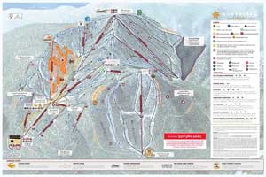 Pistenplan für Skigebiet Northstar at Lake Tahoe, California, USA