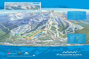 Pistenplan für Skigebiet Panorama, British Columbia, Kanada